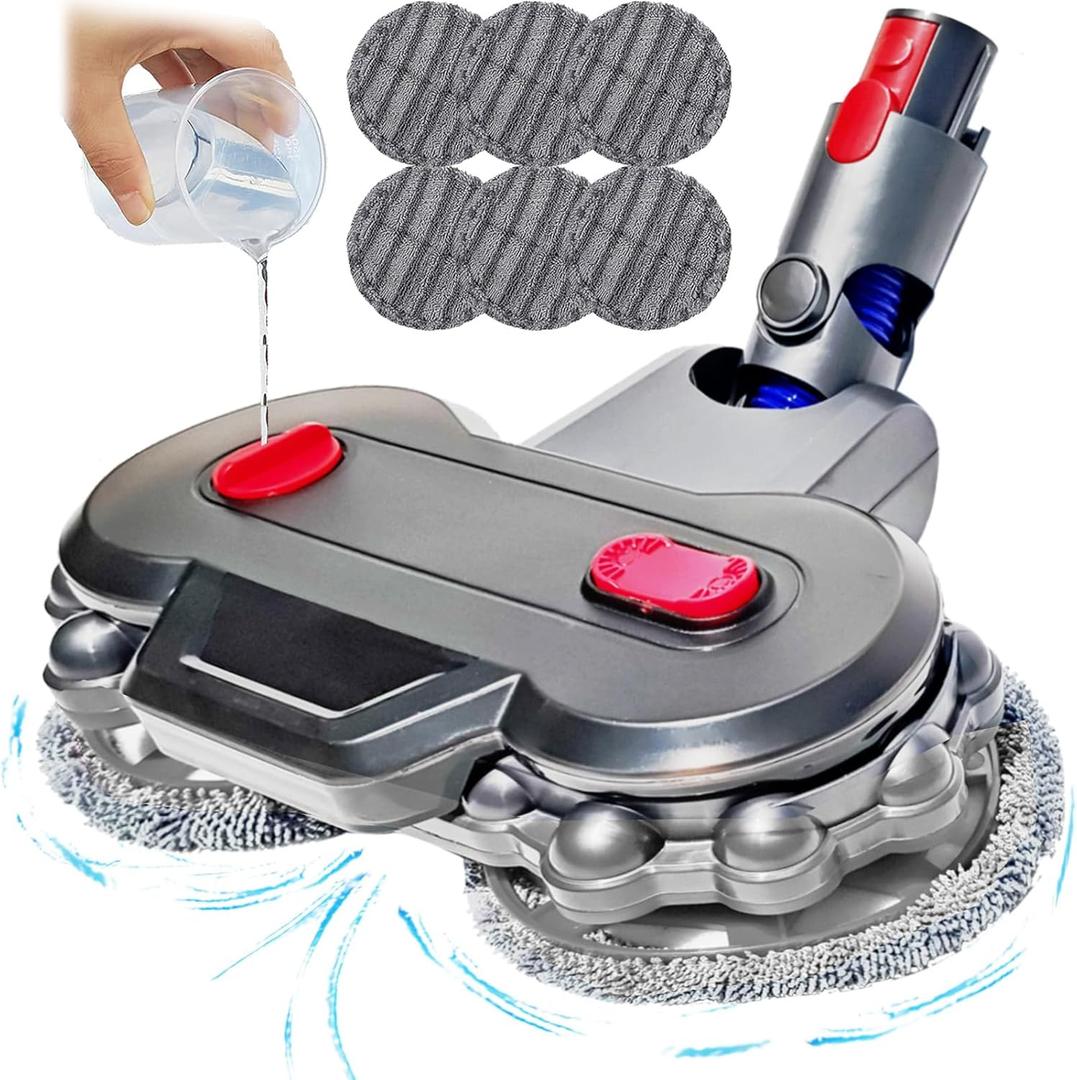Wet Mop Head Attachment for Dyson v15 v7 v8 v10 v11, Hardwood Floor Mopping Cleaning for sv10 sv11 sv12 sv14 Vacuum Attachments with 6 Pads Tank and Cup2025v12/sv18/Ball/Slim NOT Compatible (29)