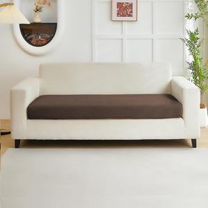 Couch Covers for 2 Cushion Sofa Pet Friendly Couch Cushion Covers Universal Sofa Covers Washable Stretch Slipcovers for Sectional Sofa (Texture Brown, Large Double Seat Cover)