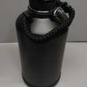 Swigina 1 Gallon Insulated Water Bottle with Silicone Boot (48hrs Cold/24hrs Hot) - DIY Stickers, Leakproof, BPA Free, 128 oz [2-IN-1 LID] (Black)