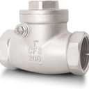 1" NPT Horizontal Check Valve, Stainless Steel Non Return Swing Check Valve, Level One Way Counterflow Valve to Prevent the Medium Backflow for Oil Water Gas Air（1", DN25）