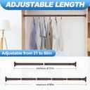 CorkLatta Bronze Shower Curtain Rod 31 to 80 Inch,1 Inch Diameter Adjustable Spring Tension Stainless Steel Telescoping Rod,Easy Install,No Rust
