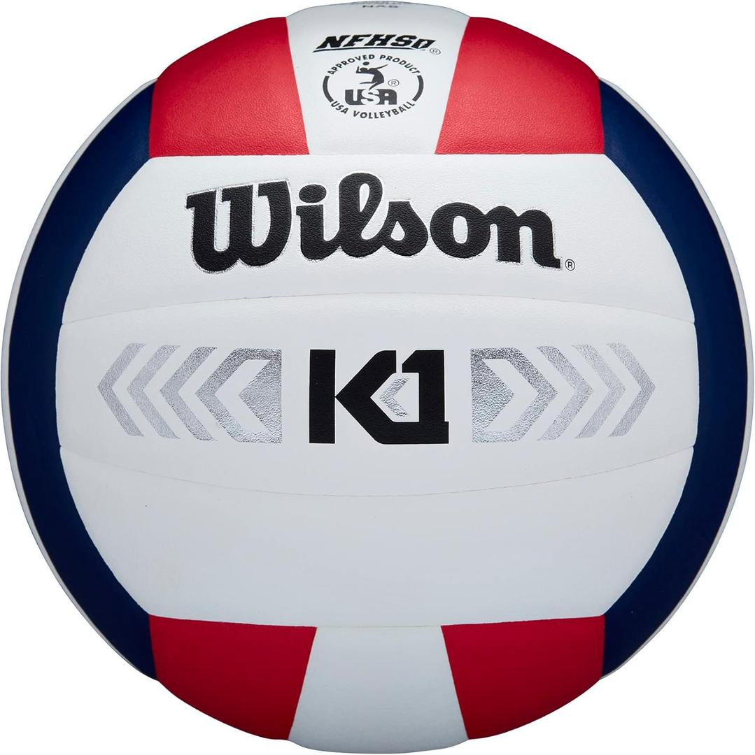 3 Pack WILSON Indoor Game Volleyballs - Official Size (Red/White/Navy)