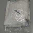 jinchan Linen Pinch Pleated Kitchen Curtains 36 Inch 2 Panels, Natural Linen Tier Curtains Back Tab Beige Farmhouse Cafe, Light Filtering Small Window Drapes for Bathroom Laundry Room Off White