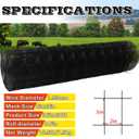 Welded Wire Fence 36inx50ft, 16GA, Mesh Size 2" x 3" Black Hardware Cloth, Chicken Wire Fence, PVC Coated Garden Border Fencing, Vinyl Coating Metal Wire Mesh for Yard, Dog Vegetable, Plant