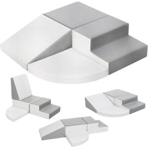 Sumbababy Climbing Foam Blocks for Toddlers: Waterproof Pu Leather Soft Climber - 4 Pcs Toddler Indoor Climbing Toys - Kids Outdoor Playground Playset Best Gift Preschool Daycare Supplies