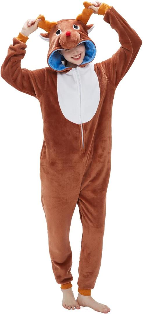 SWEETXIN Adult Unisex Onesie Pajamas Halloween Christmas Cosplay Costume Suit for Women and Men (M)