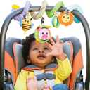 Infantino Stretch & Spiral Activity Toy - Textured Play Activity Toy for Sensory Exploration and Engagement, Ages 0 and Up, Blue Farm, 1 Count (Pack of 1)