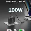 WeLink 100W USB C Charger, GaN PPS 3-Port Fast Compact Foldable USB C Charger Block for MacBook, iPad Pro, Galaxy S24, iPhone 16/15 and More