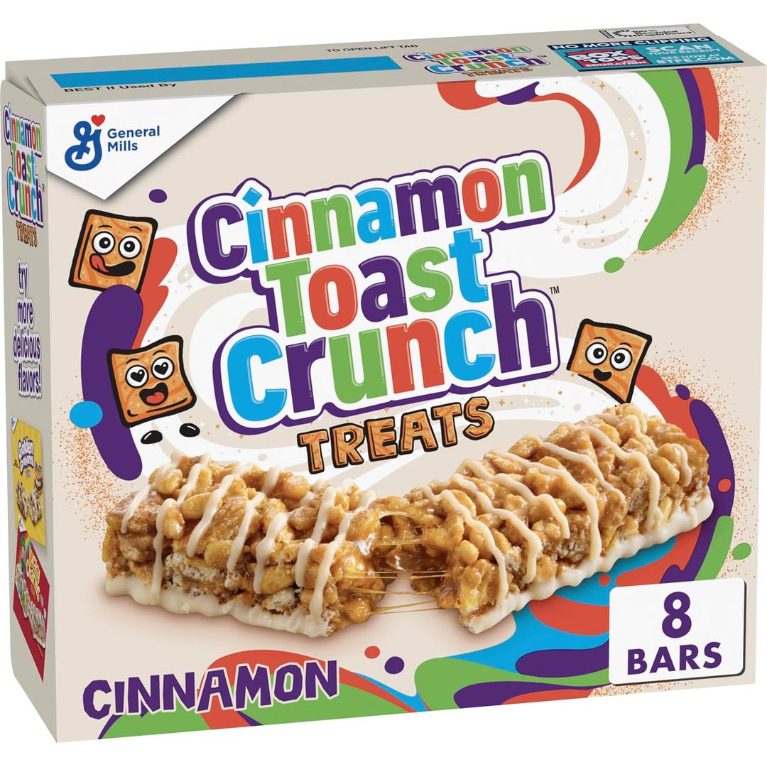 Cinnamon Toast Crunch Cereal Treat Bars, Snack Bars, 8 Ct, 6.8 oz (EXP 05/18/26)