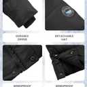 WULFUL Kids Boy's Winter Coat Hooded Puffer Windbreaker Warm Cotton Jacket Parka Down Outdoor Coats (Black)