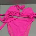 Women Plus Size Bikini Set - Two Piece Triangle Swimsuits Halter String Bathing Suit 2025 Tie Swimwear (Hot Pink), Size: 12 Plus