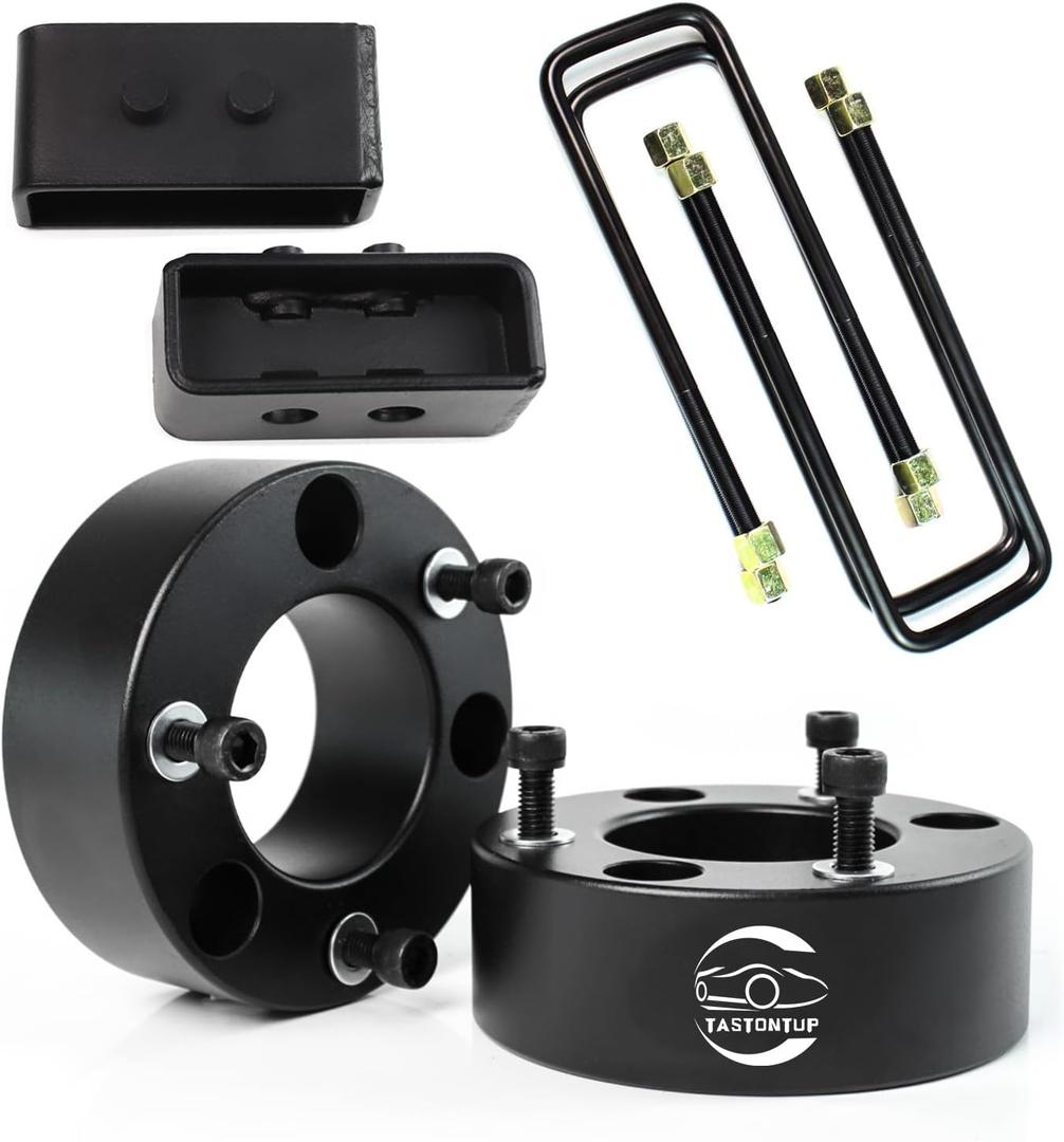 3'' Front 2'' Rear Leveling Lift Kit for 2004-2024 F150 2WD/4WD, 3 Inch Front Strut Spacers + 2 Inch Rear Lift Blocks Leveling Kit