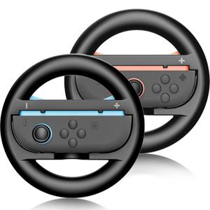 Steering Wheels for Nintendo Switch 2 (2025) Mario Kart World & 8 Deluxe Racing Games, 2 Pack Racing Game Wheels for NS2 Multiplayer Mode Family Game Night, Switch 2 Accessories for Motion Racing Game