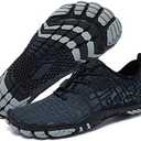 Racqua Water Shoes Quick Dry Barefoot Beach Aqua Sport Swim Surf Pool Hiking Diving Walking for Men Women 47, Grey/Black