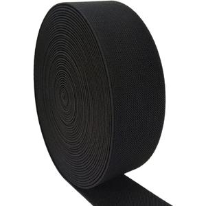 Black Wide Knit Elastic Band for Sewing 2 inch 10 Yards Double-Side Twill Woven Elastic Heavy Stretch Straps Elastic Spool for Clothing Pants Waistband Wigs Skirts Craft DIY Projects