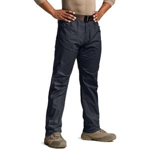 CQR Men's Flex Stretch Tactical Pants, Water Resistant Ripstop Cargo Pants, Lightweight EDC Outdoor Work Hiking Pants, Size 36W x 34L