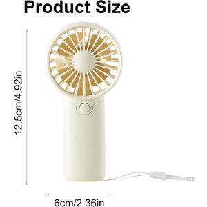 Lily Brown Handheld Fan Portable 1.5V AAA Operated Small Fan for Outdoor Travel Office Women Camping Travelling Operated
