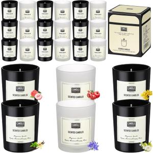 MTLEE 36 Pcs Scented Candles for Home Bulk Jar Candles Gift Set for Women Long Lasting Aromatherapy Candle for Birthday Teacher Thanksgiving Anniversary(Elegant Style)