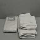 WINLIFE 100% Cotton Quilted Euro Sham Covers, 4  Pack Cotton 26'' x 26'' Pillow Covers, Soft and Breathable Euro Shams, Square Pillow Shams, White