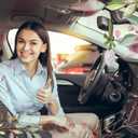 6 Pcs Passive Diffusers for Essential Oils 6 Aroma Flower Car Passive Essential Oil Diffuser for Room Cars Bathroom Home Office Travel Non Electric Sleep Relieves Stress (Vivid,1.8 x 2.5'')