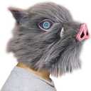 Karc Pig Mask Demon Boar Mask Cosplay for Adult Men Halloween Accessories