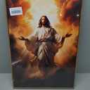 BingruiArt Jesus Canvas Wall Art Christian Wall Decor Jesus Christ Portrait Catholic Picture God Painting Print Divine Mercy Poster for Prayer Room Living Room Bedroom Church Office Ready to Hang 12x16in Framed (Salvation)