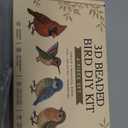 BLOWADM 4Pcs DIY 3D Animal Bead Embroidery Kit,Bird Beading Crafts with Instructions,Cute Bead Art Handmade Bird Gift for Beginners & Craft Enthusiasts