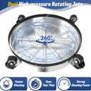 16.5" Pressure Washer Surface Cleaner Attachment, Max 4400 PSI, Stainless Steel Housing, 1/4" Quick Plug, for Gas and Electric Power Washers, Concrete Driveway Deck Wash