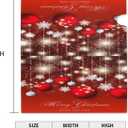 Christmas Mailbox Covers Red Glitter Snowflake Ball Magnetic Letter Post Box Cover Standard Size 25.5 x 21 Inch Garden Yard Home Decorative