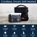 LunchEAZE Pro Cordless Heated Lunchbox  Battery-Powered, 4-Cup Capacity, 220F Max, Automatic Scheduled Heating, Insulated Bag Included for Hot Meals Anywhere