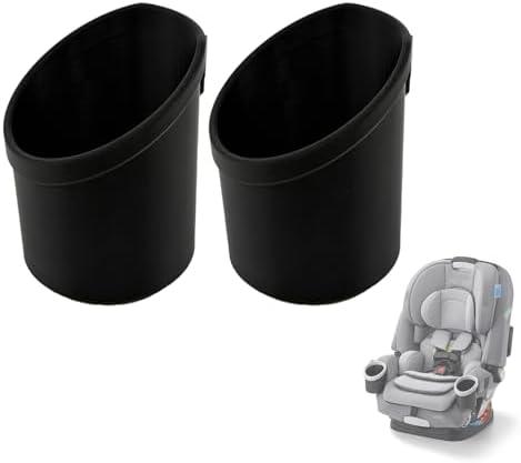2pcs Cup Holder Replacement Compatible with Graco 4Ever DLX Car Seats, Holds Kids Bottles up to 77.5mm, Seat Replacement Parts for Graco Car（Black）