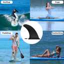 5" 8" 9" 10" Paddle Board Fin Repalcement Universal, Nylon Fiberglass Reinforced, No-Tool Installation, Single Center Fin for Most Inflatable SUPs, Surfboard, Stand-up Paddleboard, Longboard