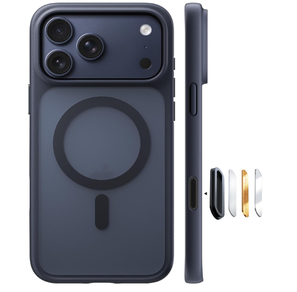 TORRAS Magnetic Shockproof for iPhone 17 Pro Case, Camera Control, Fit for MagSafe, Military-Grade Protection, Translucent Slim Case for iPhone 17 Pro Phone Case Anti-Fingerprint, Deep Blue