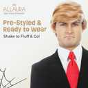 2 x ALLAURA Iconic Blonde Comb-Over Wig Funny Costume Hairpiece for Adults Realistic Halloween & Party Wig for Men & Women Ideal for Costumes, Cosplay, Events, and Skits