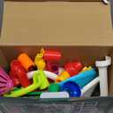 KERUVOTA Big Motorized Marble Run - Construction Building Blocks Toys 220Pcs Marble Race Track with Elevator, Educational STEM Game Christmas Birthday Gifts for Kids 3-5 4-8 8-12 (A-Colorful)