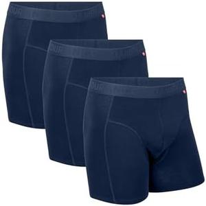 DANISH ENDURANCE Men's Organic Cotton Boxer Briefs, Tag-free Underwear, 3 Pack Medium