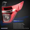 Tail light Assembly for Ford Explorer 2011 2012 2013 2014 2015 - Taillights Replacement for BB5Z13404C and BB5Z13404D - Brake Rear Lamp with bulbs(Right Passenger Side)