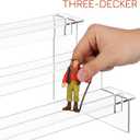 UKCOCO Acrylic Display Risers 2-Pack 11.415.905.51In Clear 3-Tier Stand Space-Saving for Desktop Organization for Action Figures, Figurines, Collectibles Display