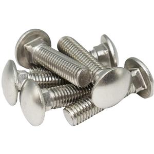 1/2"-13 X 2(10pc) Stainless Carriage Bolt, 18-8 Stainless Steel Full Thread Coverage,Carriage Bolt,by SANTIE