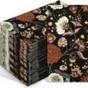 100 Pcs Guest Napkins Disposable Paper Elegant Dinner Hand Napkin for Birthday Party Bathroom Wedding Holiday Graduation Bridal Baby Shower Metallic Decorative Towels (Retro Style)