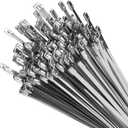 XINGO 11.8 Inch Metal Zip Ties (200 Pack), 304 Stainless Steel Heavy Duty Zip Ties, 300lbs Tensile Strength, Multi-Purpose Self-locking Cable Ties for Exhaust Wrap, Outdoor and Canopy Etc