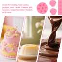 2 x 4 Pcs Bumble Bee Silicone Molds Kit with Honeycomb, Bee and Sunflower, Fondant, Chocolate, Cupcake, Cake Decorating, Candy Molds(Pink)