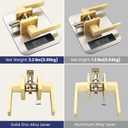 EHOMEWARE 6 Pack Keyless Door Handle Set Passage Door Lever for Hall and Closet, Satin Brass Finish