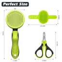 3PCS Cat Grooming Kit | Brush for Shedding | Nail Clipper | Trimmer | Bath Brush for Long and Short Haired Indoor Cats - Premium Supplies