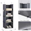 YOUDENOVA Hanging Closet Organizer, 4-Shelf Closet Hanging Storage Shelves, Grey