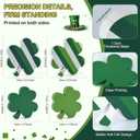 2 x St Patrick's Day Decorations 4 Pcs Shamrock Wooden Signs Centerpieces for Table Tiered Tray Decor, Green Irish Shamrock Lucky Sign Themed Decor for Saint Patty's Party Home Farmhouse