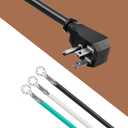 Replacement for W11365014 Dishwasher Power Cord, 6 ft Dishwasher Installation Kit, Dishwasher Kit with UL Certification, Right Angle