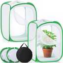 Gilprop 2 Pack Mesh Plant Covers 15.7 x 15.7 x 23.6 Inch Tomato Crop Netting Cage Garden Tents for Plant Protection from Insects Animals Outdoor Tall Crop Cage for Fruit, Vegetables, Flowers and Herbs
