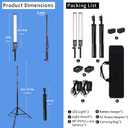 LED Video Light Battery Powered Photography Light Portable Handheld Wand,Dimmable 2800-5500K Photo Studio Light Kit with NP-970 Li-ion Battery and Stand for Portrait, YouTube,Outdoor Video