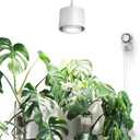 Barrina TR40 Hanging Plant Lights for Indoor Growing, 40W 5000K Full Spectrum, Adjustable Beam Angle (15-60), High PPFD, Spotlight Grow Light with Timer for Indoor, Large Tall Plant, Flowers, White